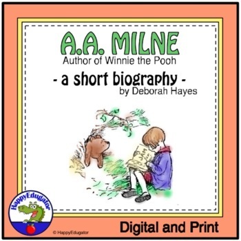 Preview of A. A. Milne Biography Reading Comprehension Passage and Constructed Response