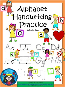 A+ Alphabet Handwriting Practice by Regina Davis | TpT