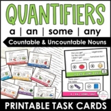 A, An, Some, Any: Practice Cards for Quantifiers Countable