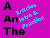 A, An, and The Articles Practice Activity