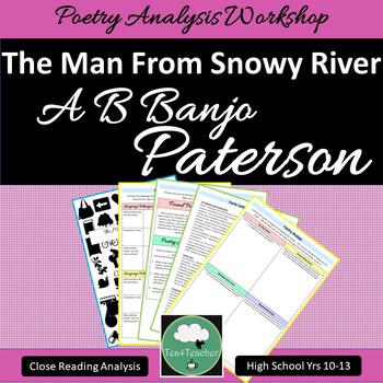 Preview of A B Banjo Paterson THE MAN FROM SNOWY RIVER Poetry Analysis Extension Activities