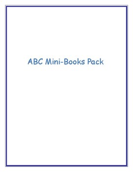 Preview of A B C Mini Books