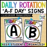 A/B Day Signs for Daily Schedule Rotation