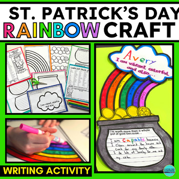 Preview of Rainbow Craft Activity Pot of Gold Craft St. Patrick's Day Writing Prompts