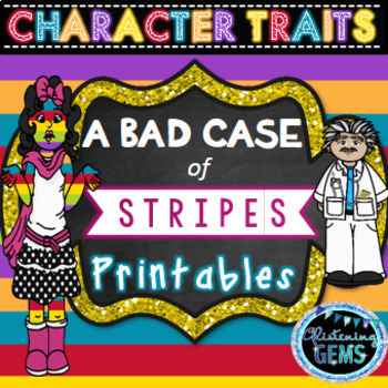 Preview of A Bad Case of Stripes Character Traits | First Day of School Activities