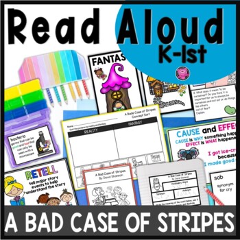 Preview of A Bad Case of the Stripes Activities - Read Aloud Book Lessons and Worksheets