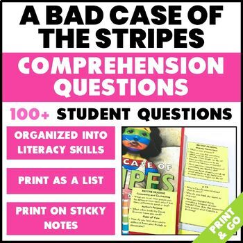 Preview of A Bad Case of the Stripes Reading Comprehension Questions - Open-Ended Questions