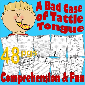 Preview of A Bad of Case Tattle Tongue Back to School Read Aloud Book Companion Reading