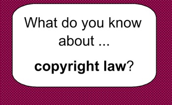 Preview of A Basic Lesson on Copyright and Intellectual Property