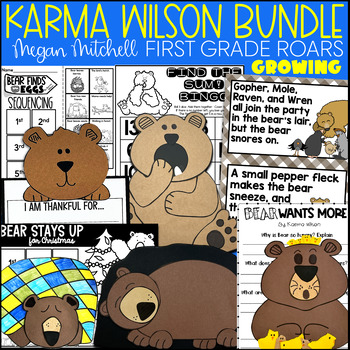 Preview of Karma Wilson Bear Stories Book Companion Growing Bundle