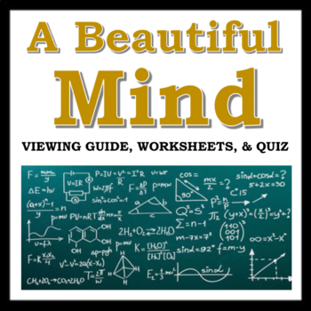Preview of A Beautiful Mind Movie Guide: Viewing Guide, Worksheets, & Quiz - John Nash Film