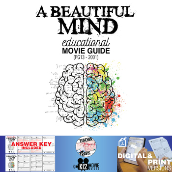 Preview of A Beautiful Mind Movie Guide | Questions | Worksheet (PG13 - 2001)