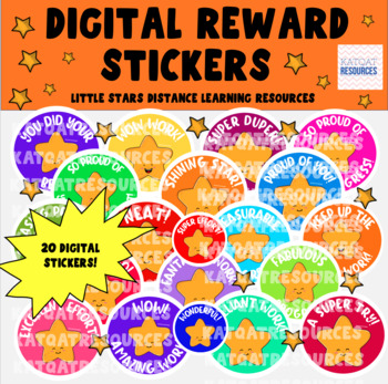 Preview of A Big Pack Of Star Digital Stickers - For Seesaw or Google Classroom