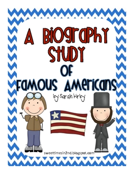 Preview of A Biography Study of Famous Americans