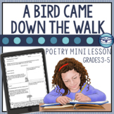 A Bird Came Down the Walk by Emily Dickinson | Poetry Comp