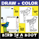 A Bird in a Boot Creative Activities (One Page Directed Drawing)