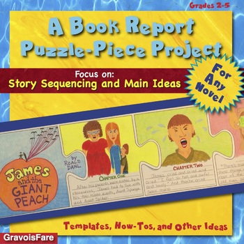 Story Sequence And Main Ideas A Book Report Puzzle Piece Project For Any Novel