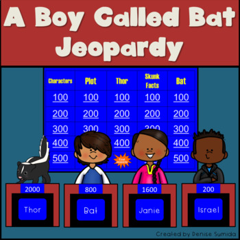 Preview of A Boy Called Bat by Elana K. Arnold Jeopardy