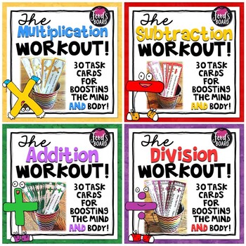 Preview of Math Fluency and Exercise Brain Breaks Bundle