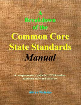 Preview of A Breakdown of the Common Core State Standards Manual