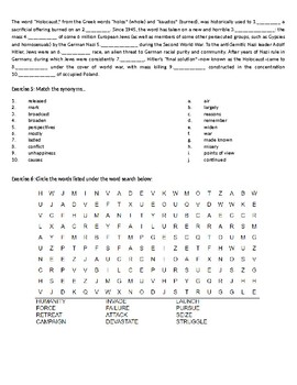 a brief history of world war ii reading comprehension worksheet text