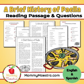 Preview of A Brief History of Paella Reading Passage