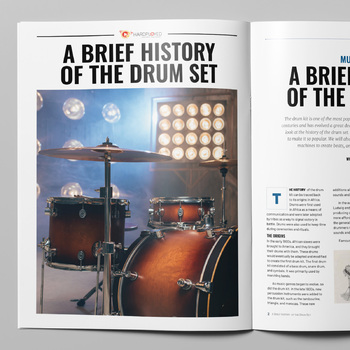 Preview of A Brief History  of the Drum Set | Reading, Word Search, Songs & Journal Paper