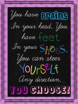 A Bright Rainbow Chalkboard Inspirational Book Quote Posters | TpT