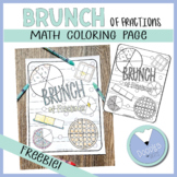 A Brunch Of Fractions Math Coloring Page