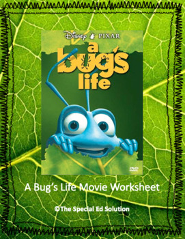 Preview of A Bug's Life Movie Worksheet