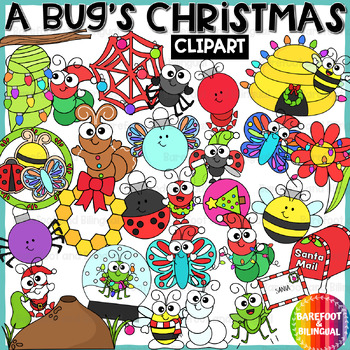 Preview of A Bugs Christmas Clipart - Insect Clipart - Christmas Animal Clipart