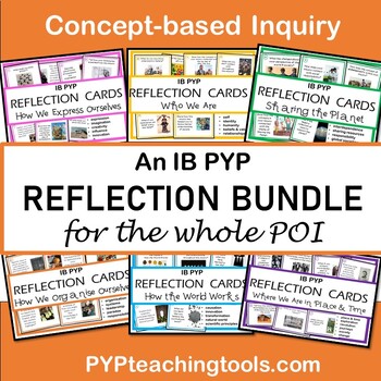 Preview of A Bundle IB PYP Transdisciplinary Themes Concepts Reflection & Assessment Cards