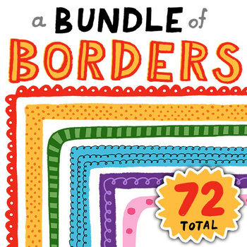 Preview of A Bundle of Clipart Borders - 72 Hand Drawn Doodle Clip Art Page Border Frames