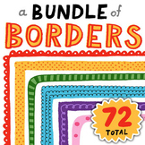 A Bundle of Clipart Borders - 72 Hand Drawn Doodle Clip Ar