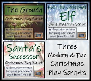 Preview of Christmas Play Scripts Bundle Three Modern and Fun Plays