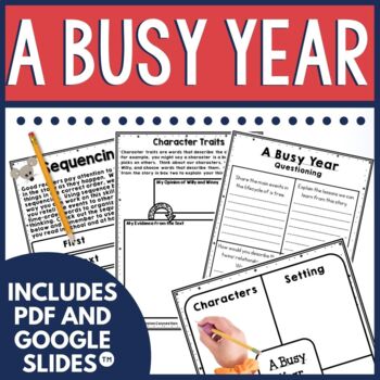 Preview of A Busy Year by Leo Lionni Reading Activities, Writing Lessons