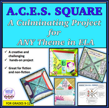 Preview of A.C.E.S. SQUARE culminating project, ELA themes, hands-on, art connection