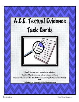 Preview of A.C.E. Task Cards