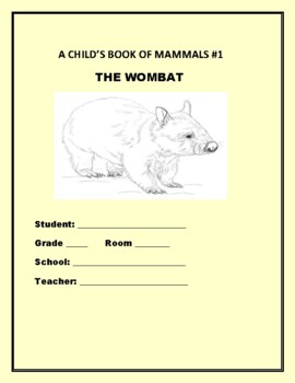 Preview of A CHILD'S BOOK OF MAMMALS #1:  THE WOMBAT