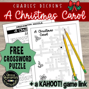 Preview of A CHRISTMAS CAROL Crossword Puzzle - FREE!