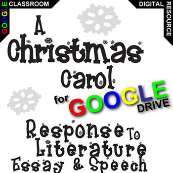Preview of A CHRISTMAS CAROL Essay Questions, Speech Writing Prompts DIGITAL Thesis