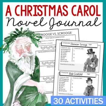 Preview of A CHRISTMAS CAROL Novel Study Unit Activity | Book Report Graphic Organizers