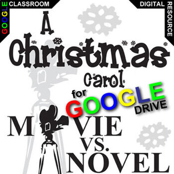 Preview of A CHRISTMAS CAROL Movie vs Novel Worksheet Comparison Activity DIGITAL Carrey