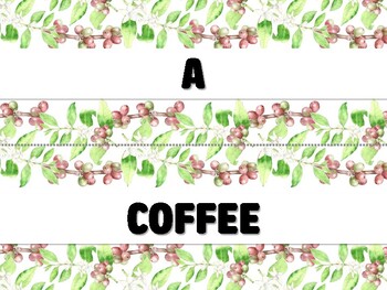 Preview of A COFFEE BEAN'S LIFE CYCLE! Coffee Bulletin Board Decor Kit