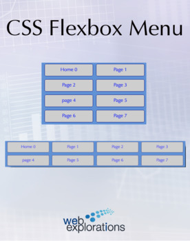 Preview of A CSS Flexbox Menu (Distance Learning)
