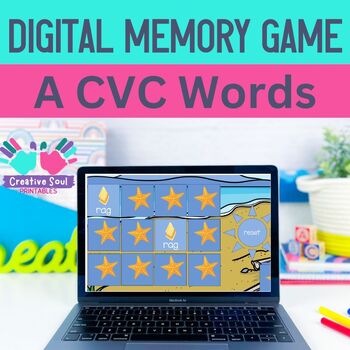 Preview of A CVC Words Memory Game| Interactive Powerpoint Game