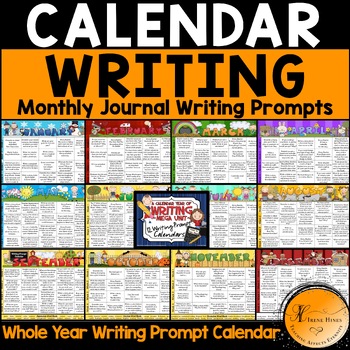 Preview of Back To School Writing Prompt Calendar Bundle: Full School Year Journal Writing