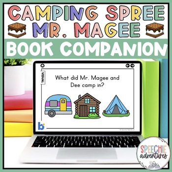 Preview of A Camping Spree with Mr. Magee Summer Book Companion Boom Cards