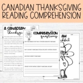 A Canadian Thanksgiving - Reading, Comprehension Questions
