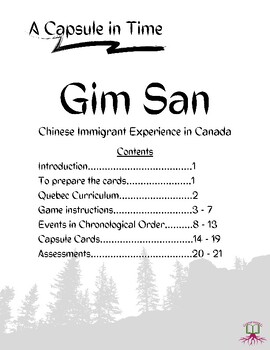 Preview of A Capsule in Time (Part 1) - A Card Game about Chinese Immigration to Canada